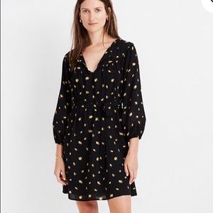 Madewell tie-waist mini dress in French daisies